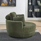 Fauteuil pivotant Green Modern 52 avec repose-pieds de rangement