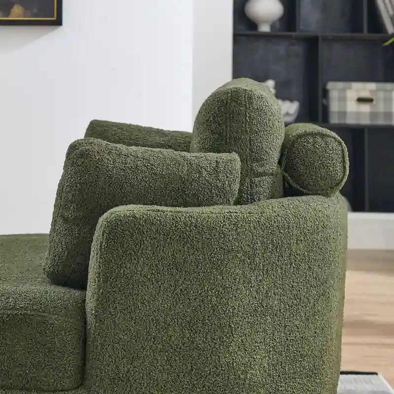 Fauteuil pivotant Green Modern 52 avec repose-pieds de rangement