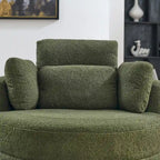 Fauteuil pivotant Green Modern 52 avec repose-pieds de rangement