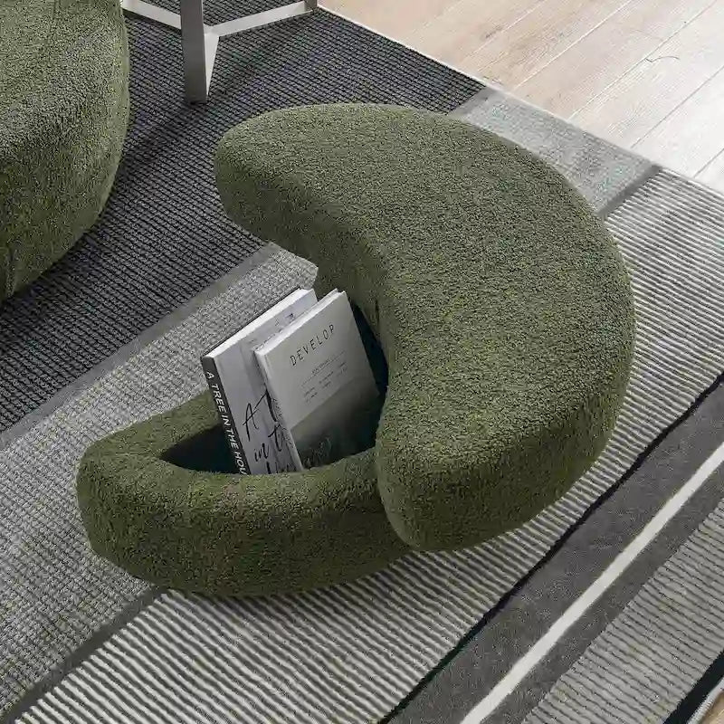 Fauteuil pivotant Green Modern 52 avec repose-pieds de rangement