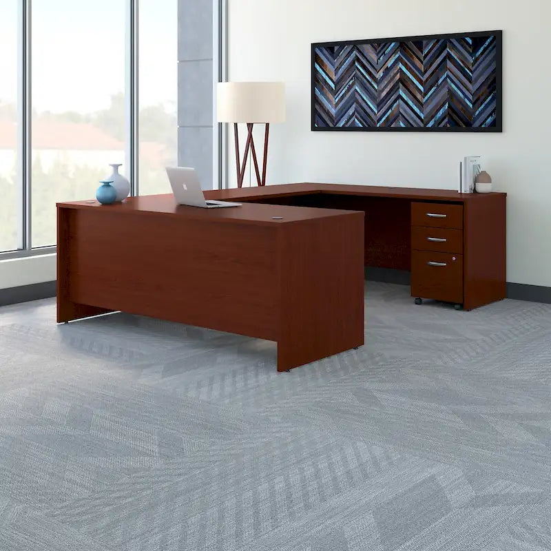 Bureau en U de 72 pouces de largeur, série C, avec tiroirs, par Bush Business Furniture