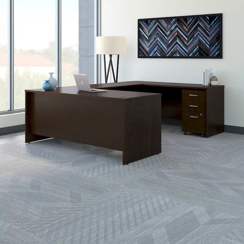 Bureau en U de 72 pouces de largeur, série C, avec tiroirs, par Bush Business Furniture