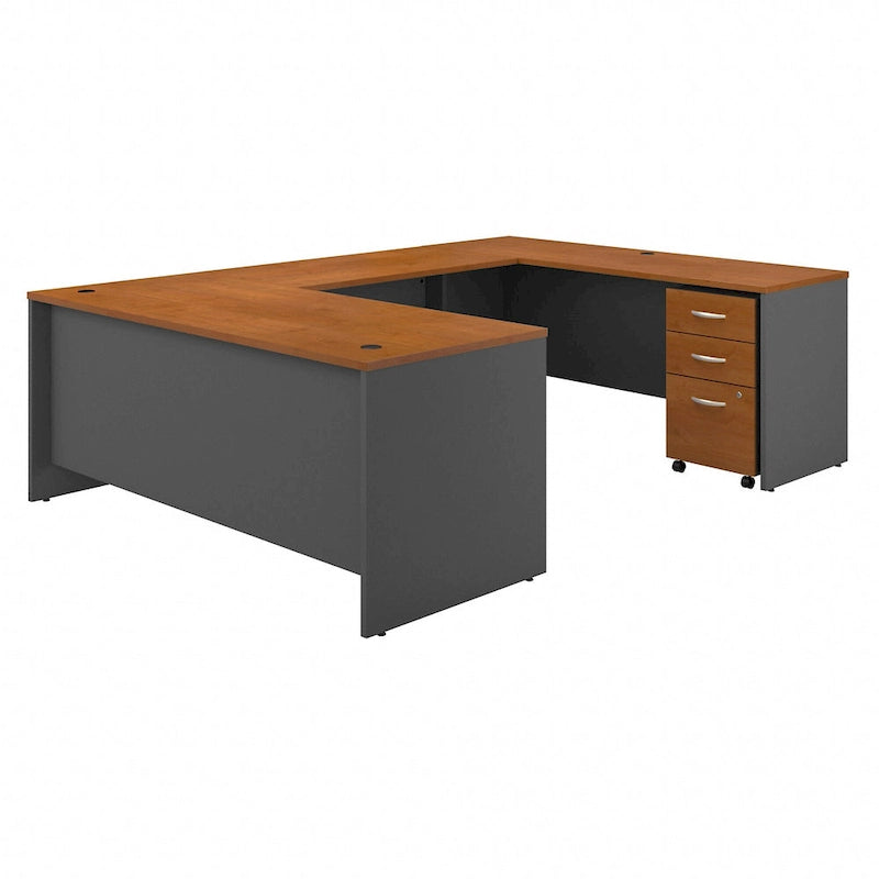 Bureau en U de 72 pouces de largeur, série C, avec tiroirs, par Bush Business Furniture