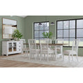 Table de salle à manger rectangulaire Melody en bois blanc - 90 x 30 x 42