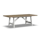 Table de salle à manger rectangulaire Melody en bois blanc - 90 x 30 x 42