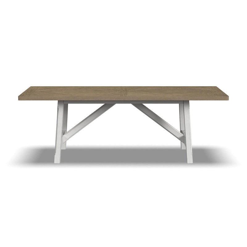 Table de salle à manger rectangulaire Melody en bois blanc - 90 x 30 x 42