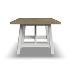 Table de salle à manger rectangulaire Melody en bois blanc - 90 x 30 x 42