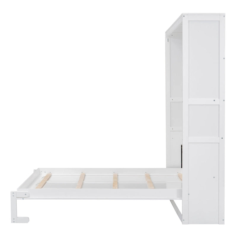 Lit escamotable Queen Size avec étagères
