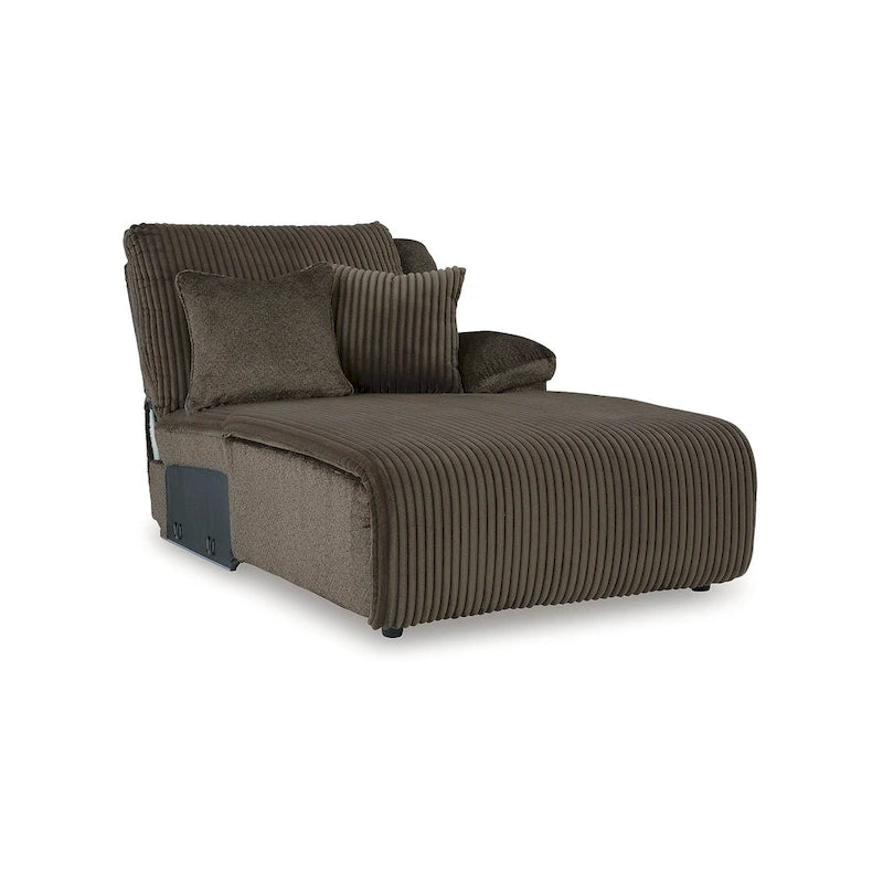 Canapé d'angle inclinable 6 pièces Signature Design by Ashley, marron, avec méridienne - 147 cm (L) x 134 cm (P) x 41 cm (H)