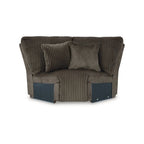 Canapé d'angle inclinable 6 pièces Signature Design by Ashley, marron, avec méridienne - 147 cm (L) x 134 cm (P) x 41 cm (H)