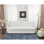 Canapé 3 places KINWELL en lin, assise profonde, coussins réversibles, 90 cm de large