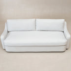 Canapé 3 places KINWELL en lin, assise profonde, coussins réversibles, 90 cm de large