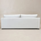 Canapé 3 places KINWELL en lin, assise profonde, coussins réversibles, 90 cm de large