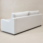 Canapé 3 places KINWELL en lin, assise profonde, coussins réversibles, 90 cm de large