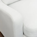 Canapé 3 places KINWELL en lin, assise profonde, coussins réversibles, 90 cm de large