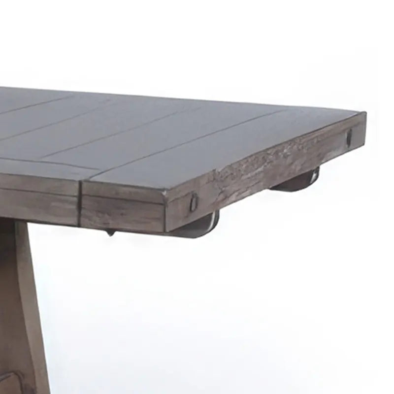 Table de salle à manger Yael, en acajou brun clair, extensible de 76 à 106 pouces