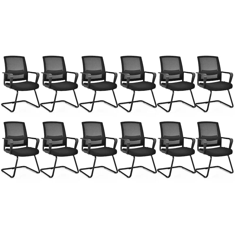 Ensemble de 12 chaises de conférence Gymax en maille pour réception et bureaux (invités)