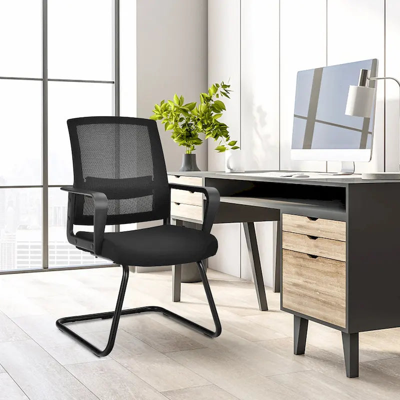 Ensemble de 12 chaises de conférence Gymax en maille pour réception et bureaux (invités)