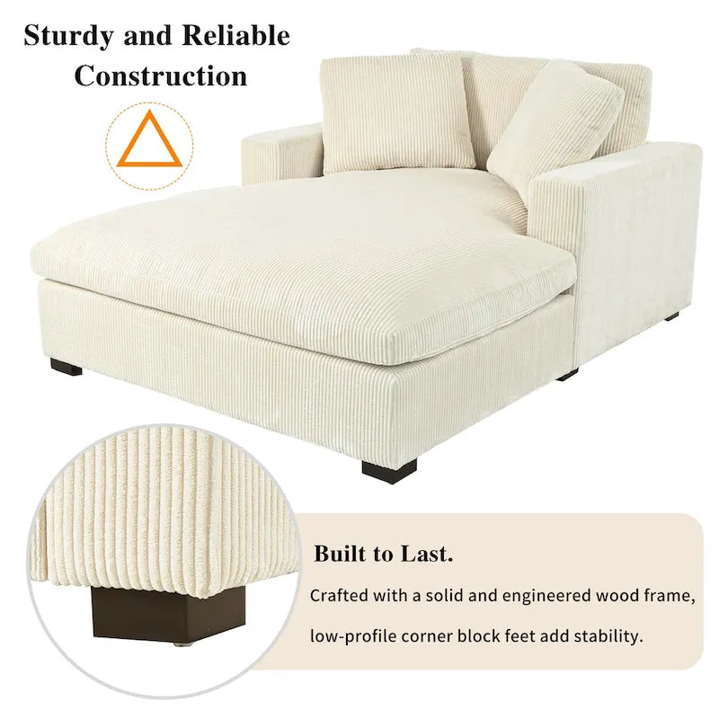 Chaise longue beige 53,5