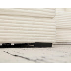 Canapé d'angle en velours côtelé beige 111 avec méridienne gauche surdimensionnée