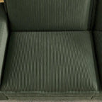 Canapé 4 places classique moderne en velours côtelé 103 avec assise profonde et 4 coussins