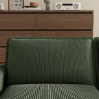 Canapé 4 places classique moderne en velours côtelé 103 avec assise profonde et 4 coussins