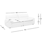 Canapé modulaire 2 pièces Sorrento 90.5 en chenille