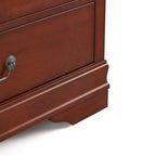 Ensemble de table de chevet et commode 3 pièces en bois massif Devi de Furniture of America