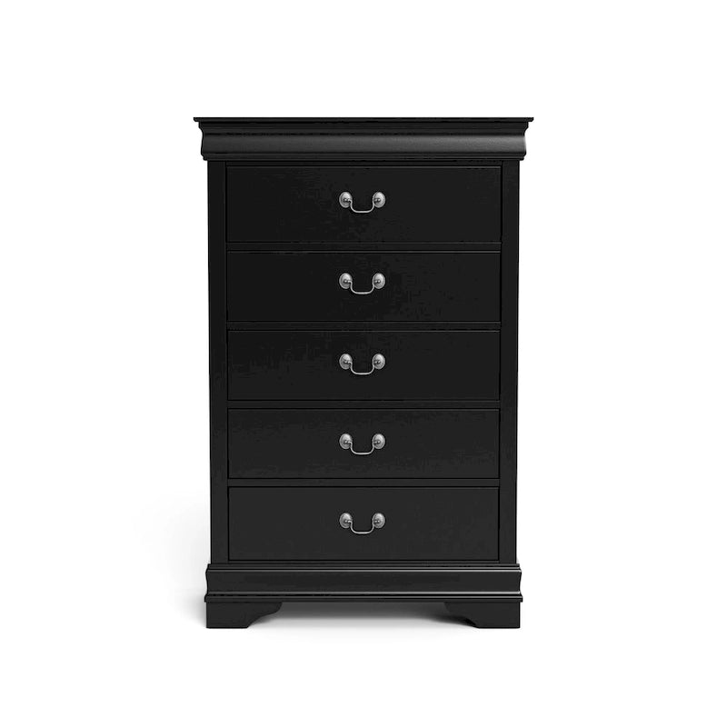 Ensemble de table de chevet et commode 3 pièces en bois massif Devi de Furniture of America