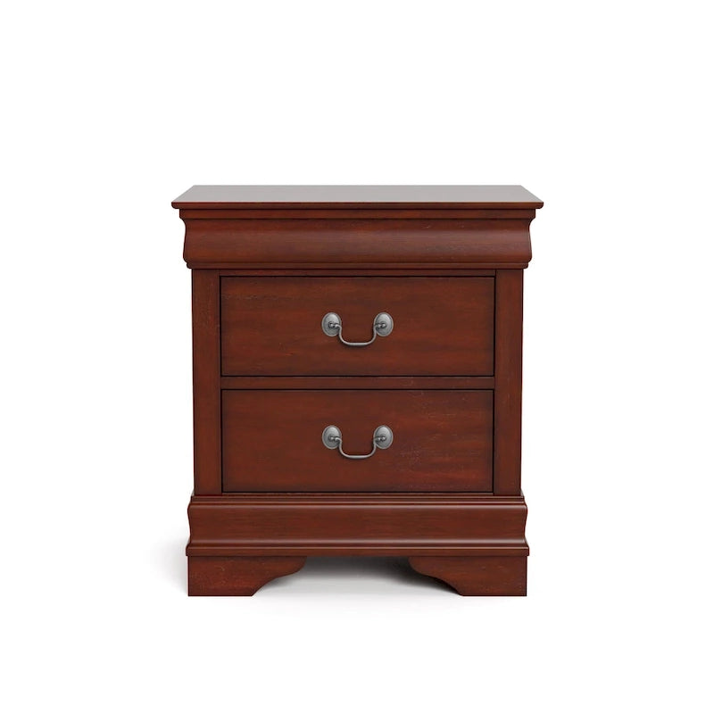 Ensemble de table de chevet et commode 3 pièces en bois massif Devi de Furniture of America