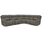 Signature Design by Ashley Starbot Gray 7-Piece Power Reclining Sectional - 112W x 112D x 42H
