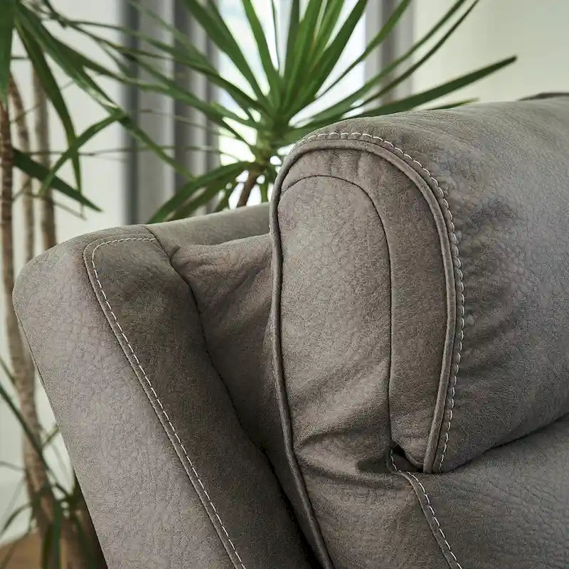 Canapé d'angle inclinable électrique 7 pièces Starbot gris de Signature Design by Ashley - 112 cm (L) x 112 cm (P) x 42 cm (H)