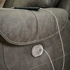 Canapé d'angle inclinable électrique 7 pièces Starbot gris de Signature Design by Ashley - 112 cm (L) x 112 cm (P) x 42 cm (H)