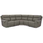 Canapé d'angle inclinable électrique 5 pièces Starbot gris, Signature Design by Ashley - 131 cm (L) x 131 cm (P) x 42 cm (H)