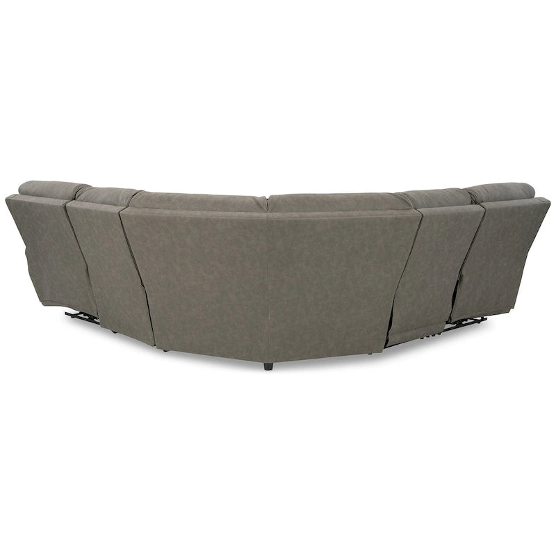 Canapé d'angle inclinable électrique 5 pièces Starbot gris, Signature Design by Ashley - 131 cm (L) x 131 cm (P) x 42 cm (H)