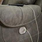 Canapé d'angle inclinable électrique 5 pièces Starbot gris, Signature Design by Ashley - 131 cm (L) x 131 cm (P) x 42 cm (H)