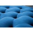 Canapé moderne capitonné en tissu avec pouf