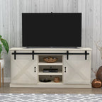 Meuble TV en bois de style ferme Sycamore Rise de Gray Barn, 66 pouces