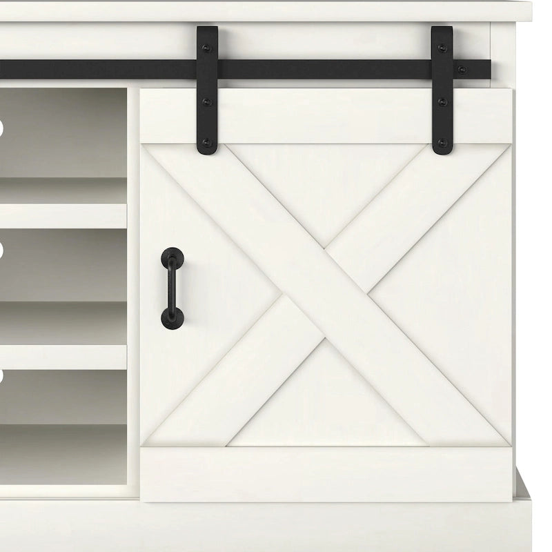 Meuble TV en bois de style ferme Sycamore Rise de Gray Barn, 66 pouces