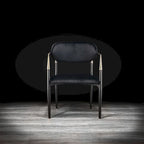 Chaise de salle à manger Roubi en acier inoxydable doré