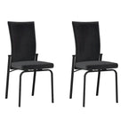 Somette Monique Black Motion-back Side Chair, Set of 2, Fully Assembled