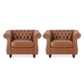 Fauteuils Chesterfield traditionnels Silverdale (lot de 2) par Christopher Knight Home