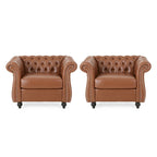 Fauteuils Chesterfield traditionnels Silverdale (lot de 2) par Christopher Knight Home