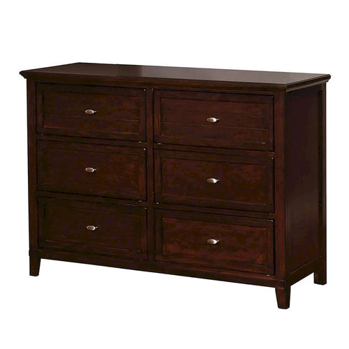 Wese Transitional 56-inch Wide 6-Drawer Solid Wood Dresser by Furniture of America