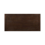 Table de salle à manger rectangulaire en bois couleur espresso rustique