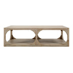 Artissance Reclaimed Wood Peking Ming Coffee Table, Small, 55 Inch Long, Weathered White Wash