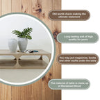 Table basse Artissance Peking Ming en bois recyclé, petit modèle, 140 cm de long, finition blanchie vieillie.