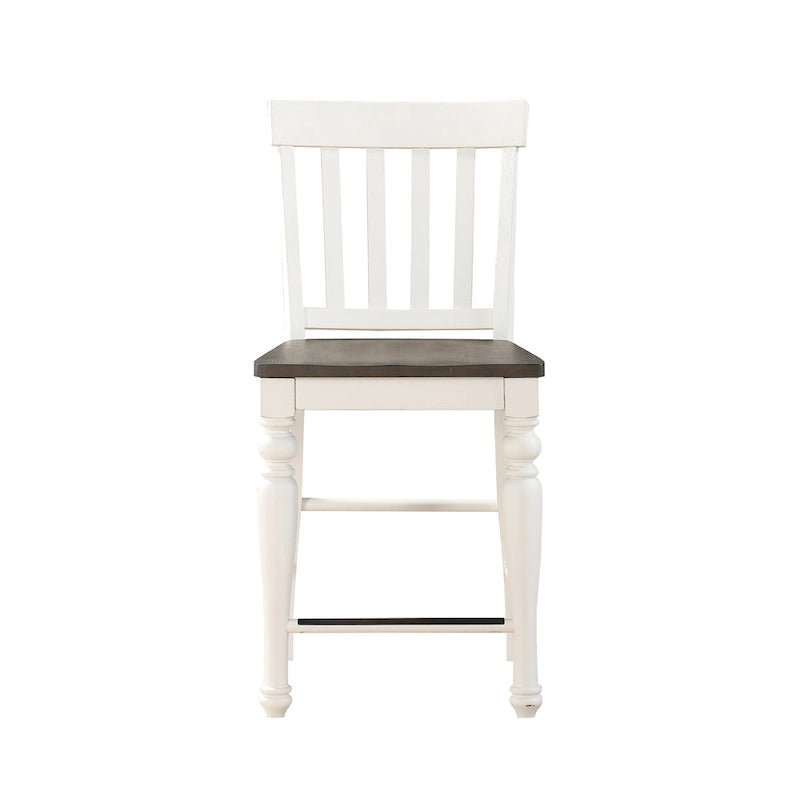 Ensemble de salle à manger 7 pièces Steve Silver Jillian bicolore à hauteur comptoir et abattants