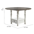 Ensemble de salle à manger 7 pièces Steve Silver Jillian bicolore à hauteur comptoir et abattants