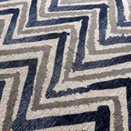 Pouf cocktail Slaren Transitional en microfibre bleu marine de Furniture of America